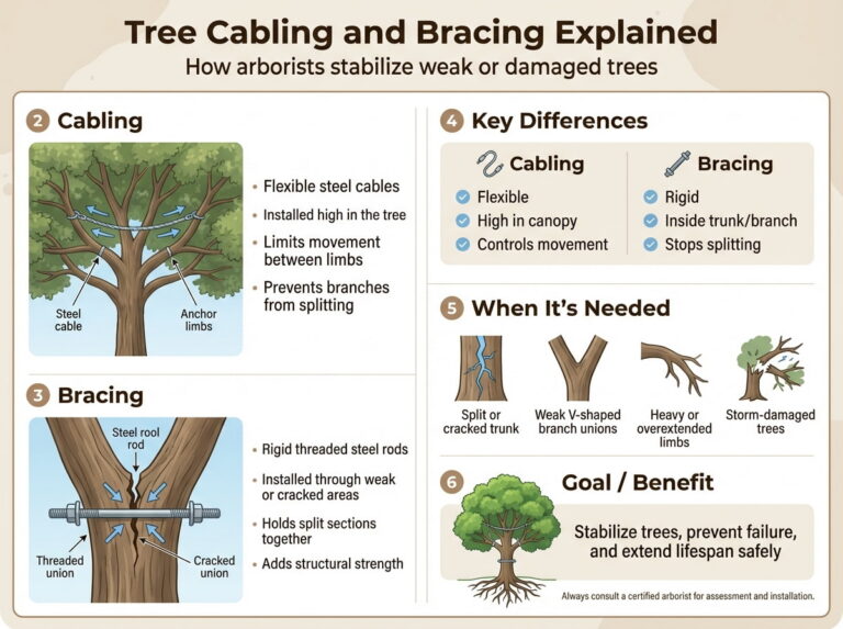 What Is Tree Cabling and Bracing? Complete Guide